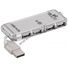 4 portos USB 2.0 eloszt� HUB, feh�r