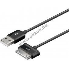 Goobay USB t�lt�- �s szinkronk�bel 1,2m Samsung 30Pin Dock csatlakoz�hoz fekete - A k�szlet erej�ig