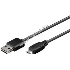 Goobay EASY USB 2.0 szinkroniz�l� �s t�lt�k�bel USB A - Micro-B 1m fekete - A k�szlet erej�ig