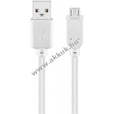 Goobay USB-A-Micro-B k�bel 1m feh�r 2,5W 0,5A 480Mbit/s USB2.0