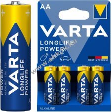 Varta LR6/AA (Mignon ceruza) 4906 1,5V 4db/csomag alk�li-mang�n