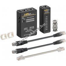 Goobay h�l�zati k�belteszter k�szlet RJ11 RJ45 CAT5 CAT6 CAT7 ISDN