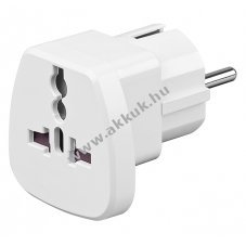 Goobay utaz�adapter feh�r CEE 7/7 UK Typ J SEV 1011 Typ L CEI 23-16-VII Typ B - Ki�rus�t�s