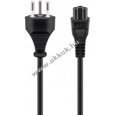 Goobay h�l�zati t�pk�bel Sv�jc C5 1,8m 3x0,75mm2 fekete (Typ J, SEV 1011)