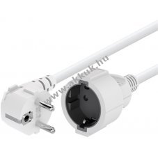 Goobay hosszabb�t� 3m 3x1,5mm2 feh�r 90� hibrid dug� E/F CEE7/7 -> v�d�aljzat F CEE7/3