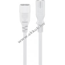 Goobay hosszabb�t�k�bel C7 C8 2m feh�r 2x0,75 mm2