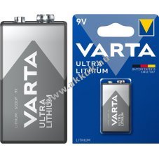 Varta Ultra Lithium 6F22 9V (6122) elem 1db/csomag l�tium