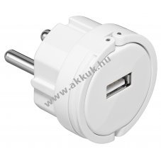 Goobay USB-t�lt� 1,0A feh�r h�l�zati t�lt� okostelefonokhoz �s tabletekhez - A k�szlet erej�ig
