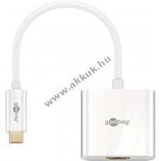 Goobay USB-C-HDMI adapter 0,2m feh�r 4K@60Hz USB 3.1