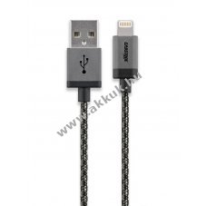 Cabstone Apple Lightning szinkron/t�lt�k�bel USB2.0 0,3m fekete Apple-MFI - A k�szlet erej�ig