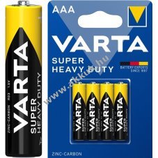 Varta R03/AAA (Micro) 2003 1,5V 4db/csomag elem cink-sz�n