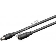 Goobay DC hosszabb�t�k�bel 3m fekete 5,5x2,5mm dug� �s aljzat