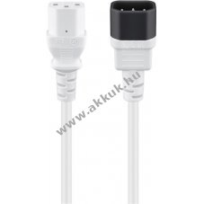 Goobay 3m hosszabb�t� k�bel C14-C13 feh�r 3x1 mm2