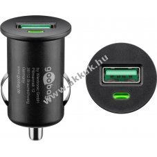 Goobay USB-Aut�s gyorst�lt� 18W Quick Charge 3.0 fekete