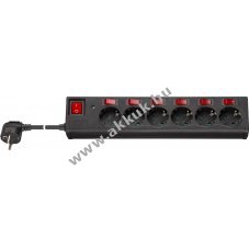 Goobay 6db/csomag eloszt� aljzat t�lfesz�lts�gv�delemmel kapcsol�val 1,5m