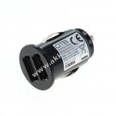 Aut�s dupla usb-s t�lt�adapter, fekete, 4.8A