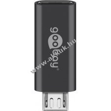 Goobay Micro-USB - USB-C adapter OTG sz�rke 2,5W 0,5A 480Mbit/s USB2.0