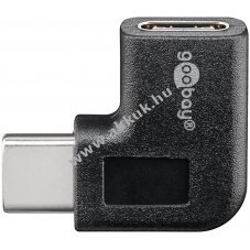 Goobay USB-C 90� adapter fekete 15W 3A 5Gbit/s USB 3.0 - Ki�rus�t�s