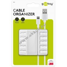 Goobay k�belrendez� 5-utas feh�r 2db/csomag �ntapad�s levehet�