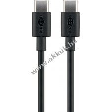 Goobay USB C t�lt�- �s adatk�bel PD t�mogat�ssal fekete (50cm) - A k�szlet erej�ig