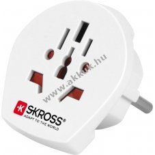 Skross vil�g-Eur�pa utaz�adapter 2- �s 3-p�lus� f�ldelt �s nem f�ldelt - Ki�rus�t�s