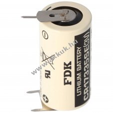 FDK (ehem. Sanyo) CR17335 2/3A nyomtatott forrf�llel 10mm 3db/csomag l�tium elem