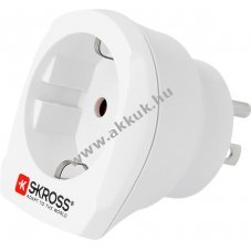 Skross orsz�gadapter Eur�pa USA 2- �s 3-p�lus� f�ldelt �s nem f�ldelt 100V1500W/250V3750W