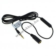 OTB 3,5mm-es audi� adapter hosszabb�t� fejhallgat�hoz 1.25m + mikrofon �s k�bel - Ki�rus�t�s
