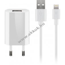 Goobay 5W Apple Lightning h�l�zati t�lt� k�bellel 1m feh�r - Ki�rus�t�s