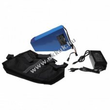 Helyettest akku + tlt s hromszg alak tska e-kerkprhoz, Li-Ion, 48V, 15000mAh