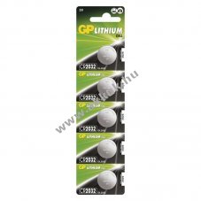 GP lithium gombelem CR2032 5db/csomag