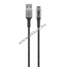 Goobay USB-C-USB-A textilk�bel f�m csatlakoz�kkal spacegrau/ez�st 0,5m 15W 3A - A k�szlet erej�ig