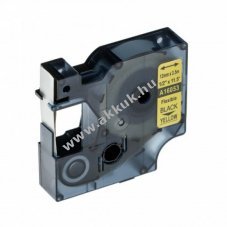 Helyettest akku Dymo 16053, 12mm, 3,5m, fekete/srga