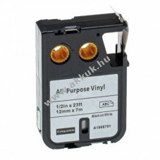 Helyettest kazetta Dymo 1868751, 12mm, fekete/fehr