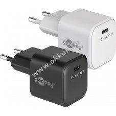 Goobay USB-C PD GaN gyorst�lt� 45W 1x USB-C csatlakoz� fekete - A k�szlet erej�ig!