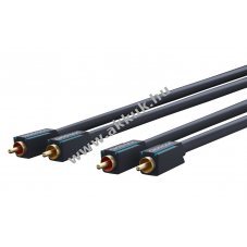 Clicktronic RCA (cinch) k�bel sztere� 0,5m OFC vezet�vel