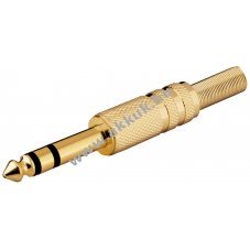 Goobay 6,35mm sztere� jack dug� 3 p�lus� forraszthat�