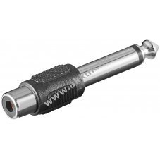 Goobay RCA (cinch) adapter 6,35mm mono dug� 1x6,35mm mono jack dug� 1xRCA (cinch) aljzat