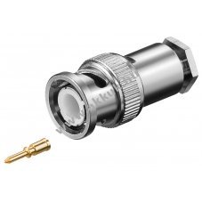 Goobay BNC-csatlakoz� RG58/U k�belhez aranyozott t�vel csavaros r�gz�t�ssel