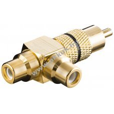 Goobay Cinch Y-Adapter 1x Cinch dug� 2x Cinch aljzat fekete