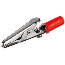 Goobay krokodilcsipesz csavarral 51mm piros