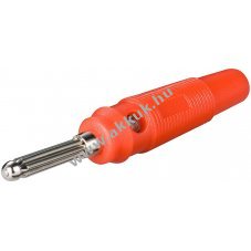 Goobay 4mm piros ban�ndug� 4,0mm �tf�rt f�m �rintkez�vel