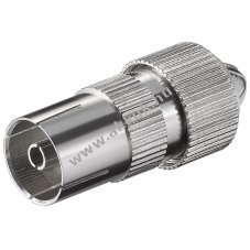 Goobay koaxi�lis csatlakoz� csavaros f�m dug�val