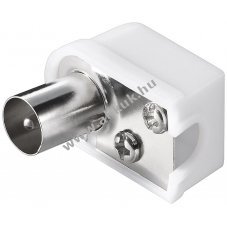 Goobay koaxi�lis der�ksz�g� csatlakoz� csavarral m�anyagb�l