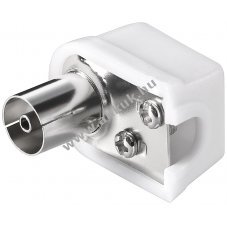 Goobay koaxi�lis sz�gletes csatlakoz� csavaros r�gz�t�ssel m�anyagb�l