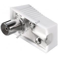 Goobay koaxi�lis der�ksz�g� adapter csavaros r�gz�t�ssel m�anyag aljzat