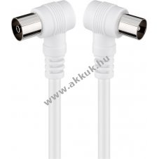 Goobay L-alak� koaxi�lis antenna k�bel 90 fokos csatlakoz�kkal