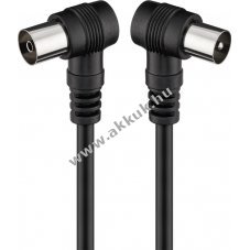 Goobay 1,5m sz�gletes koaxi�lis antenna k�bel 90� csatlakoz�kkal