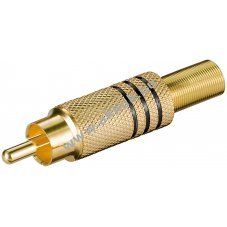 Goobay aranyozott RCA (cinch) csatlakoz� fekete t�r�sv�delemmel