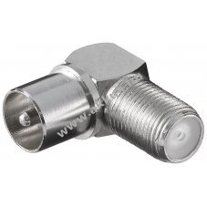 Goobay 90 fokos F aljzat koaxi�lis dug� adapter cink